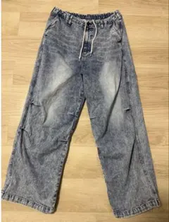 WEGOデニムパンツ ケミカルウォッシュ Lのサムネイル