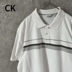 CK カルバンクライン　 ボーダーポロシャツ　コットン　メンズMサイズ