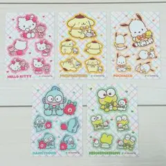 セリア シール キティ プリン ポチャッコ ハンギョドン ケロッピ