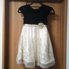 フォーマルドレス 黒と白 6歳 110