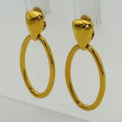 美品】 モネ Monet イヤリング ゴールド 金色 大ぶり オーバル 刻印付