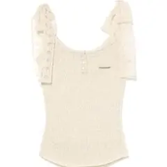 即日発送アイボリーCotton ribbon tank andmary andmary Cotton ribbon tank アイボリー - メルカリ