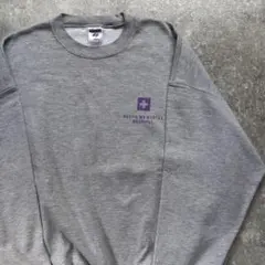 00年代 JERZEES 胸ロゴ 病院 スウェット グレー