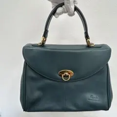 美品 ロンシャン ショルダーバッグ レザー ブルー系 革 斜め掛け 1014 