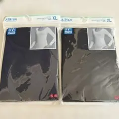 UNIQLO エアリズム UVカット Uネック（八分袖） XLサイズ／2着セット