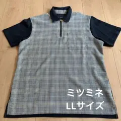 Mitsumine ハーフジップ ポロシャツ チェック柄のサムネイル