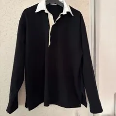 ヴィムガゼット 長袖ポロシャツ 黒とアイボリー