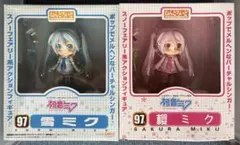 【未開封・要説明確認】ねんどろいど97雪ミク 97A櫻ミク 2体セット