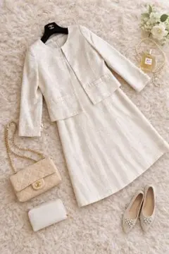 Karl Park Lane 7 アイボリー ツイードスーツ セレモニー