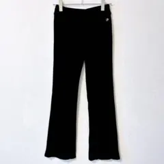 Champion レディース フレアパンツ 黒 L ストレッチ 美脚