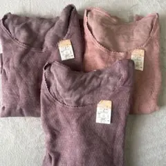 婦人レディース暖肌着長袖3枚セットLLサイズ新品