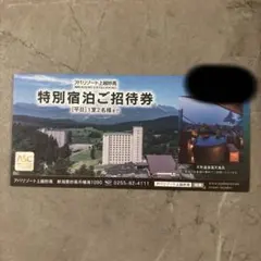 アパリゾート上越妙高 特別宿泊ご招待券 平日1室2名まで利用可能