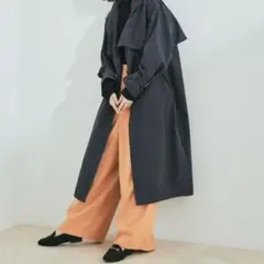 ジャイロ　jayro 胸ヨークスタンドカラーコート　ネイビー