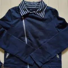 PETIT BATEAU デニム生地ジャケット ネイビー XS140のサムネイル