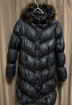 GapKids 黒 ダウンコート 詰め物 ダウン90%フェザー10%サイズ160