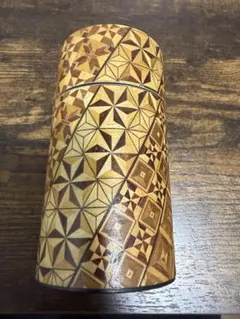 箱根寄木細工 茶筒 六角 中蓋付き - メルカリ