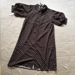 バルーン袖 ロングワンピース