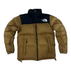 ノースフェイスダウンジャケット ヌプシ 刺繍ロゴブラウン キャメルL 最終値下げ