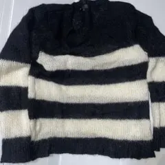 セディッショナリーズ風　666 モヘア ボーダー 白黒 PUNKなダメージ有