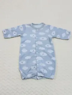 長袖コンビドレス 2WAYオール ロンパース 水色 50 60