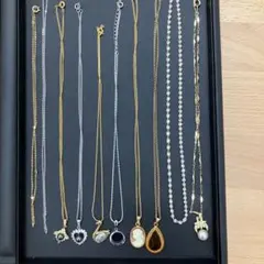 ネックレス 10点セット まとめ売り（ヴィンテージ・レトロ・パール調・カメオ風）