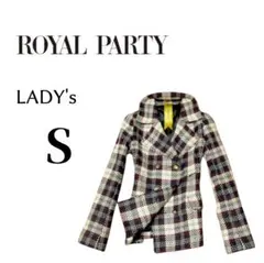 レディースS◇ROYAL PARTY◇チェック柄ピーコート