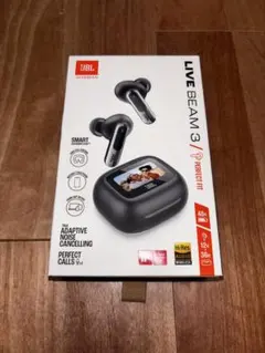 【値下げ】JBL LIVE BEAM 3 ワイヤレスイヤホン※液晶に赤いスジ有り