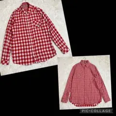 美品　ランドリー　コットン　ダブルガーゼ　シャツ　リバーシブル　L メンズ