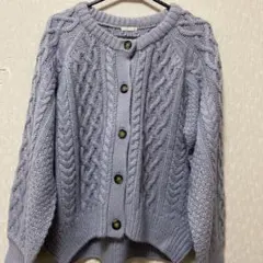 GU ケーブルコクーンカーディガン ニットカーディガン