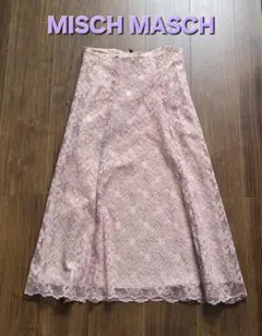 MISCH MASCH フレアスカート ピンク　ジャンパースカート　スカート　花のサムネイル