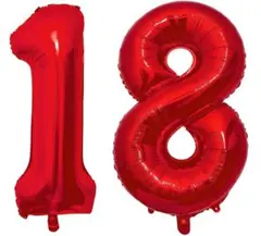 数字 18 バルーン バースデー パーティー 誕生日 風船 飾り