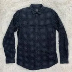A|X ARMANI EXCHANGE 長袖シャツ M 黒 総柄 綿100%のサムネイル