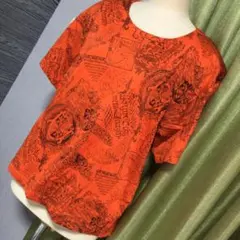 ナイガイ　Saint Joie オレンジ 半袖Tシャツ Mのサムネイル
