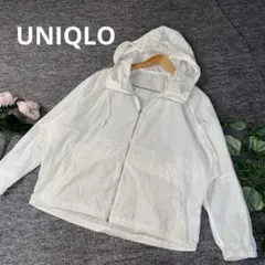 UNIQLOユニクロ　ジップアップパーカー　ホワイト　Lサイズ