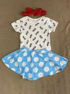 UNIQLO 70サイズ　ミニーちゃん柄　3点セット　ロンパース　半袖