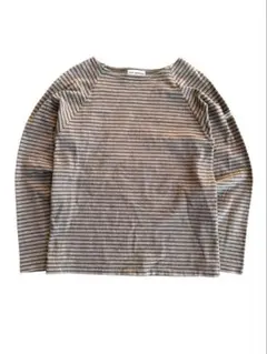 stripe pattern raglan sleeve cutsew