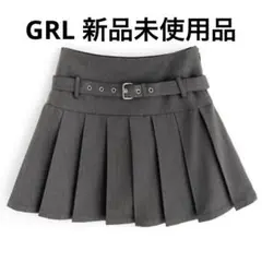 ◉新品未使用◉GRL グレイル ベルトインパン裏地付きプリーツミニスカートのサムネイル