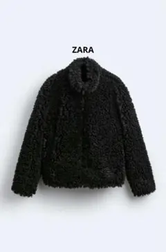 ZARA ブラック ボアジャケット