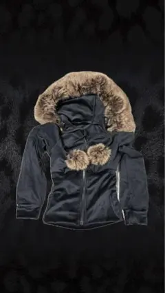 ファー付きパーカー　y2k