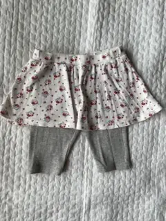 花柄スカートとレギンスセット 80
