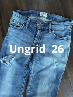 Ungrid ／アングリッド　ダメージ加工 ストレッチジーンズ スキニーデニム