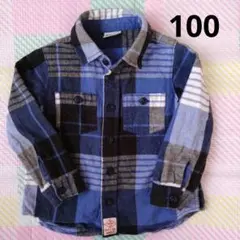 BREEZE チェック柄 長袖シャツ 100