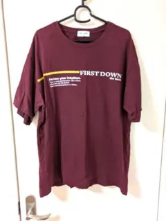 FIRST DOWN Tシャツ LL バーガンディ