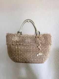 送料無料 そよかぜの トートバッグ ハンドメイド 手編み