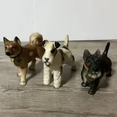 E-壁【希少】Champion Dog 陶器 置物 3体セット 犬 フィギュリン