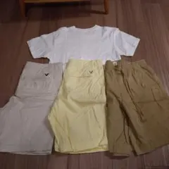 ショートパンツ　アメリカンイーグル　GAP　3着セット　ベージュ　イエローのサムネイル