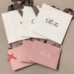 【未使用】ReFa ショップ袋 ホワイト ピンク 6枚セット