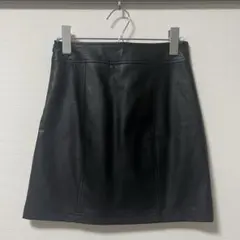 【MURUA】フェイクレザー ミニスカート ブラックのサムネイル