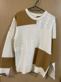 INHERIT パッチワークニットセーター