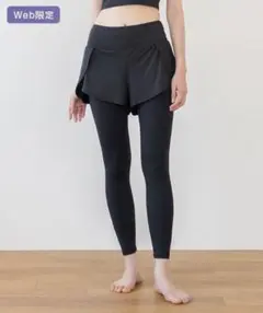 【新品未使用】【SUKALA】ショートパンツ付きレギンス(M/ブラック)